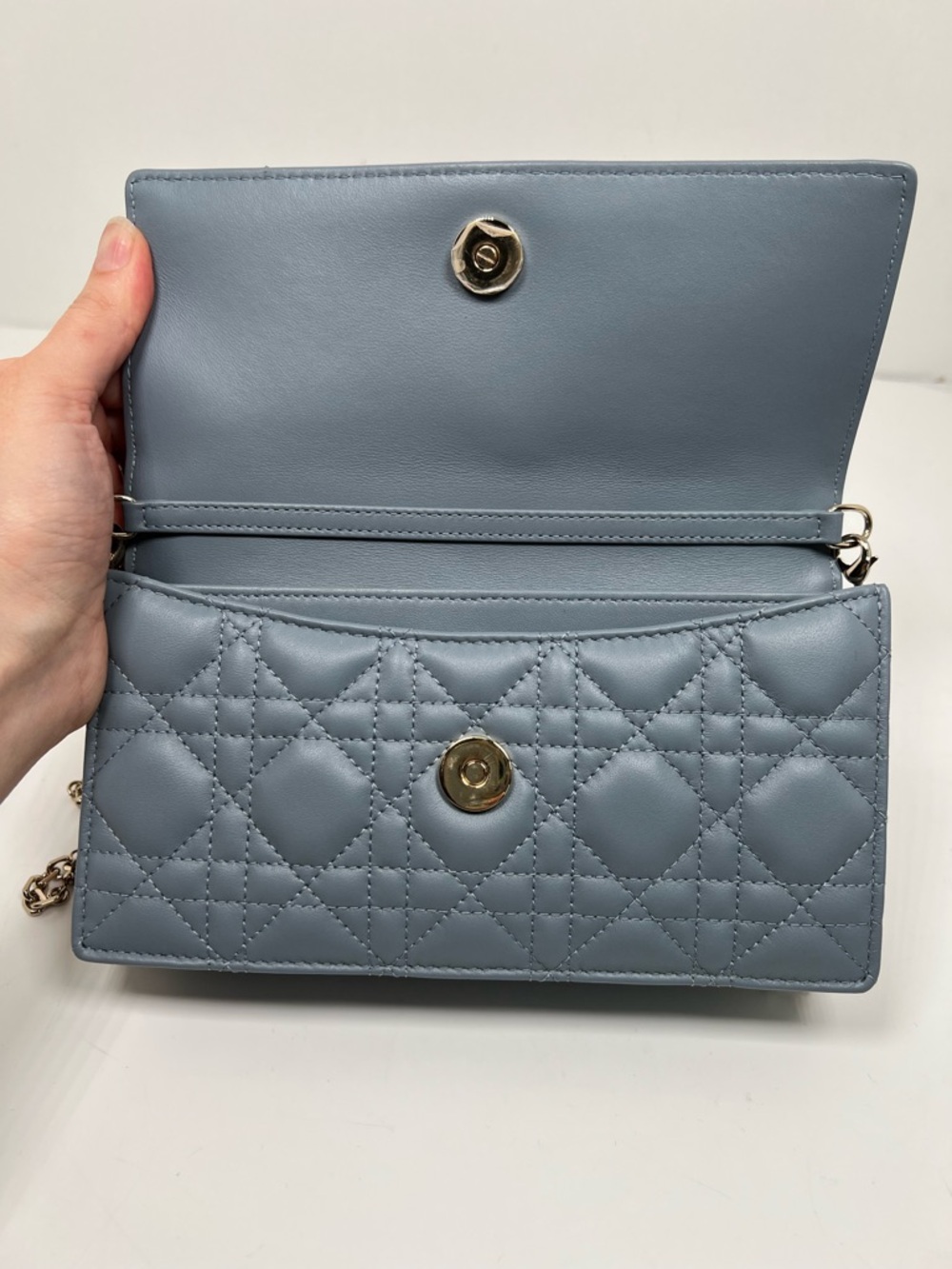 My Dior Mini Bag Cloud Blue Cannage Lambskin - Picture 10 of 15